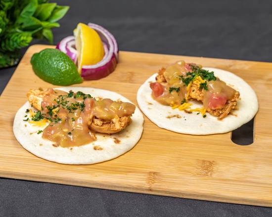 Order Green Chile Chicken Tacos food online from Martgarita Mo store, Denver on bringmethat.com