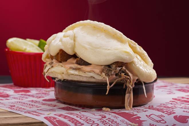 Order Stuffed Arepa (Arepa Rellena) food online from La Perrada Del Gordo store, Port Saint Lucie on bringmethat.com