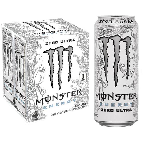 Order Monster Energy Zero Ultra 4pk 16oz Can food online from Everyday Needs by Gopuff store, Coral Gables on bringmethat.com