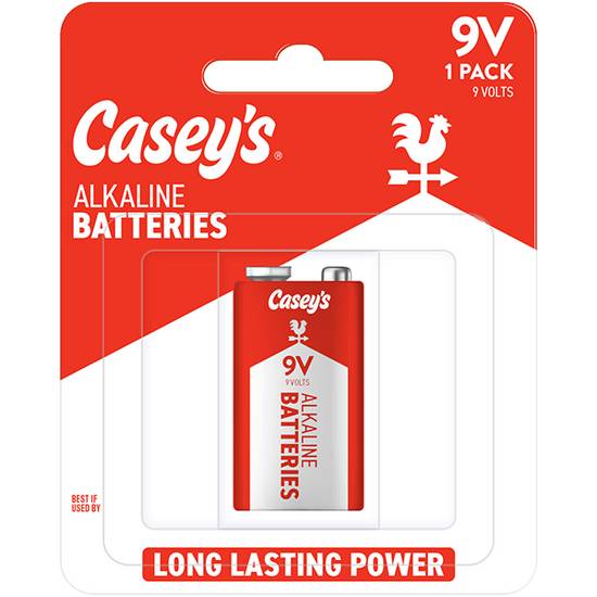 Order Casey's Alkaline 9V Battery 1pk food online from Casey's General Store store, Kearney on bringmethat.com