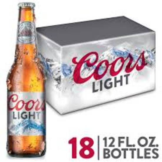 Order COORS LIGHT 12oz 18pk bottles food online from Duke Liquor & Jr. Market store, Los Angeles on bringmethat.com