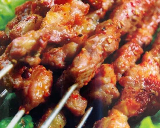Order Grilled Lamb (4 Each)烤羊肉串 food online from Green China Grill store, San Diego on bringmethat.com