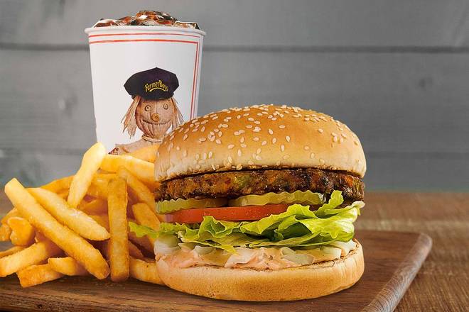 Order Veggie Burger Combo food online from Farmer Boys store, Santa Fe Springs on bringmethat.com