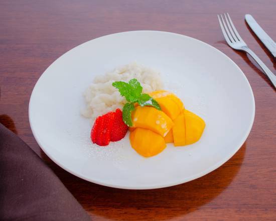 Order Sweet Mango with Coconut Sticky Rice food online from Thai Essence Restaurant store, Nutley on bringmethat.com