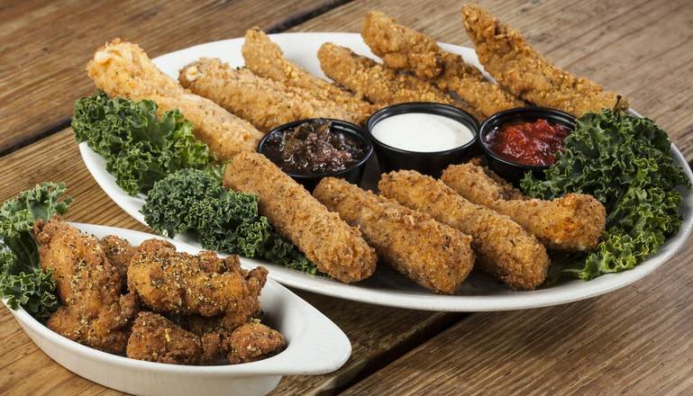 Order Appetizer Sampler food online from Pluckers Wing Bar store, Addison on bringmethat.com