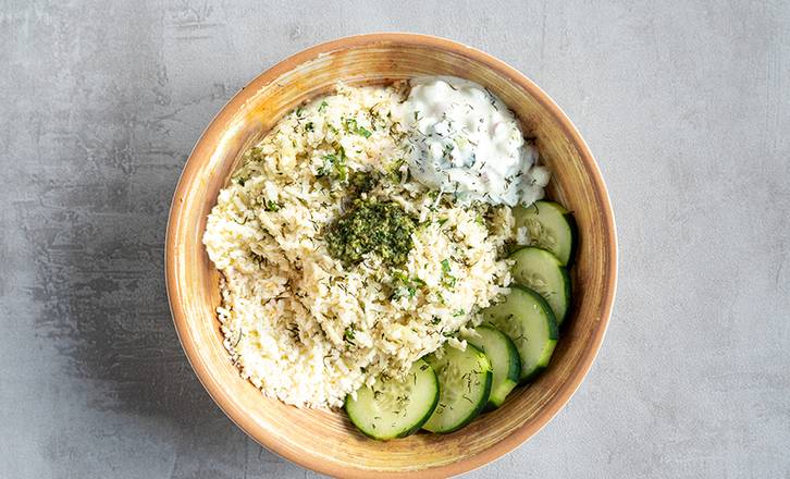 Order Falafel Cauliflower Rice Bowl food online from Zoe Kitchen store, Tampa on bringmethat.com