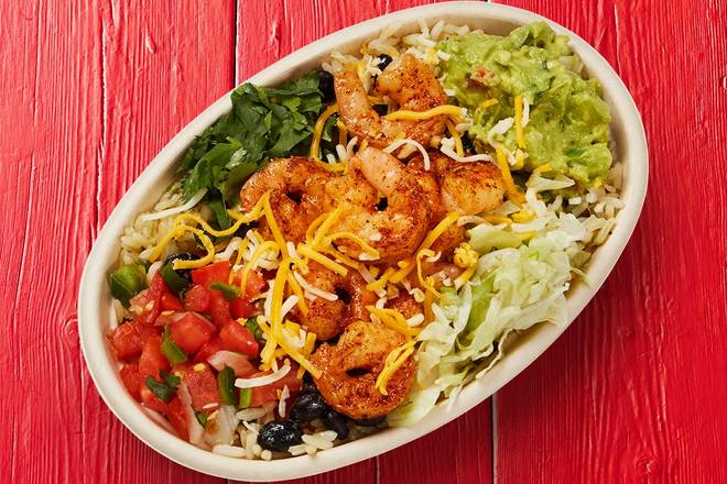 Order Grilled Shrimp Burrito Bowl food online from Fuzzy's Taco Shop store, Lakeland on bringmethat.com