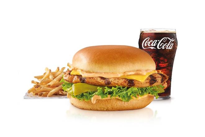 Order Charbroiled Santa Fe Chicken™ Sandwich Combo food online from Carl's Jr. store, Highland on bringmethat.com