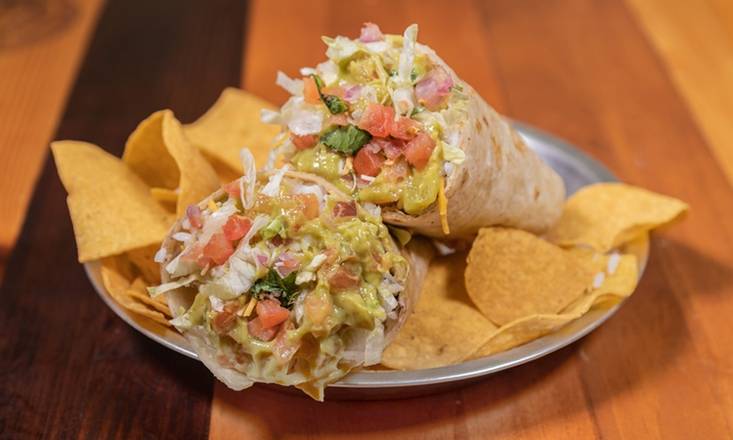 Order Meatless Burrito (Chips Included) food online from Xochimex Cantina Grill store, Miami on bringmethat.com