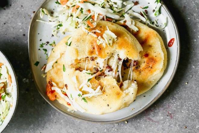 Order Queso Pupusa 2-pc food online from La Mesa store, Massapequa on bringmethat.com