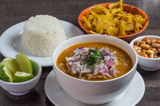Order Encebollado de Pescado food online from El Guayaquileno Restaurant store, Elmhurst on bringmethat.com