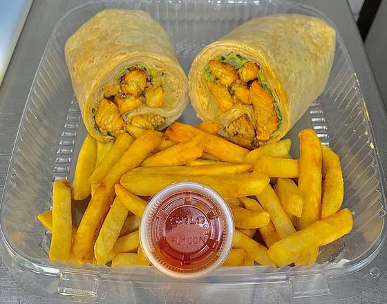Order Grilled Chicken Wrap With Fries  food online from Salt Pepper Ketchup store, Hawthorne on bringmethat.com