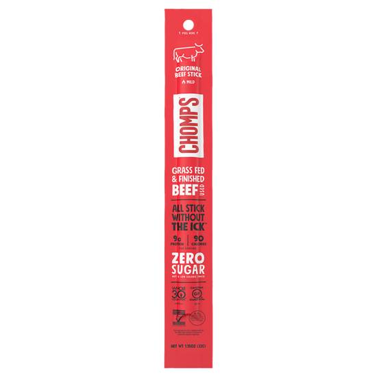 Order Chomps Original Beef Jerky Sticks 1.15oz food online from Drinks At Your Door by Gopuff store, Newton Highlands on bringmethat.com