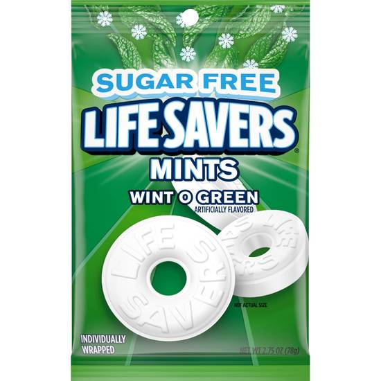Order LIFE SAVERS Wint-O-Green Sugar Free Breath Mints Hard Candy, 2.75 oz Bag food online from Cvs store, LINCOLN on bringmethat.com