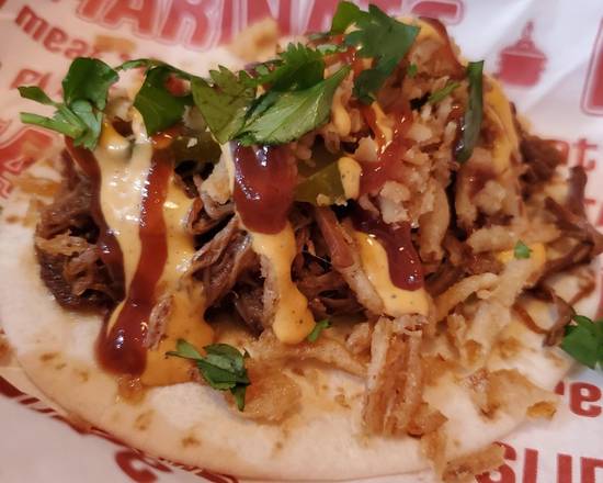 Order BBQ Beef Taco food online from Marinate store, West Hollywood on bringmethat.com