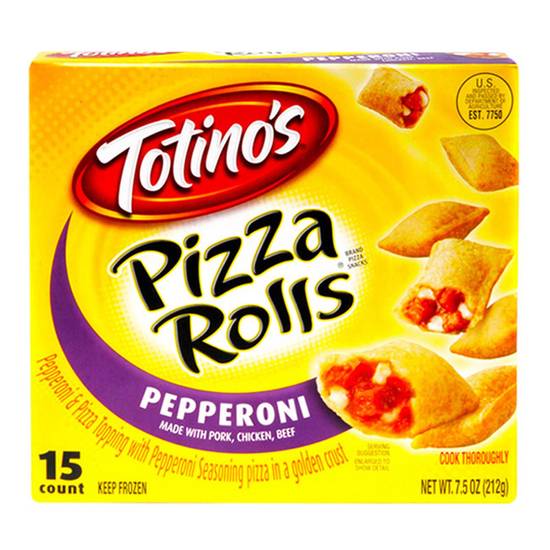 Order Totino's Frozen Pepperoni Pizza Rolls 15ct 7.5oz food online from Everyday Needs by Gopuff store, St. Petersburg on bringmethat.com