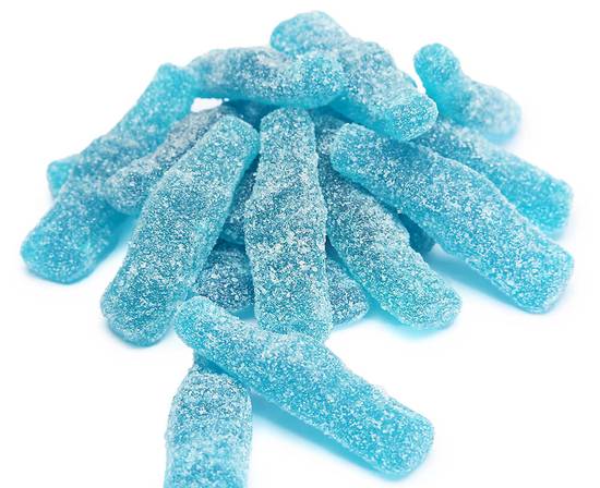 Order Blue Raspberry Soda Bottles food online from Mindy's Munchies store, Boca Raton on bringmethat.com