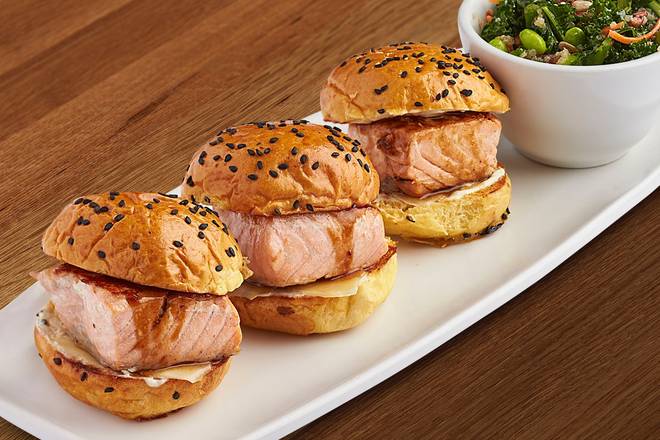 Order Grilled Wasabi Salmon Sliders food online from Silver store, Bethesda on bringmethat.com