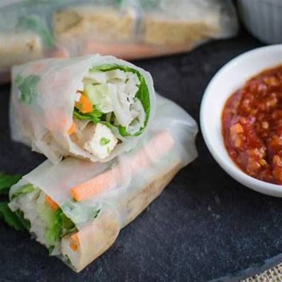 Order A8. Gỏi Cuốn Tofu food online from Thien An Sandwiches store, Houston on bringmethat.com