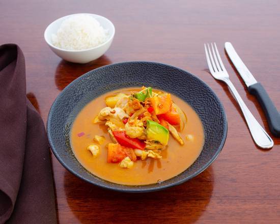 Order Massaman Curry food online from Thai Essence Restaurant store, Nutley on bringmethat.com