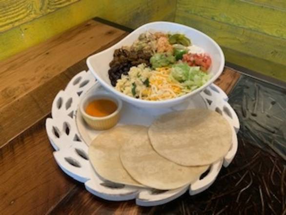 Order Chicken only  Fajita Bowl food online from El Jefe's Taqueria store, STATE COLLEGE on bringmethat.com