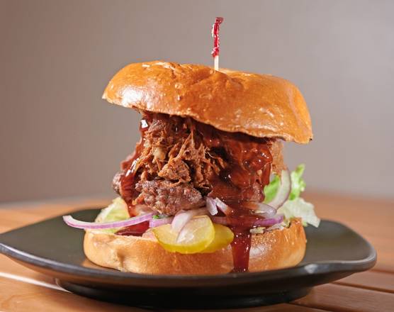 Order The Brisket Burger food online from Holy Schnitzel store, Aventura on bringmethat.com
