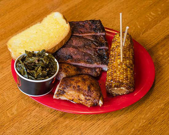 Order Two Meat Platter food online from Bonos Pit Bar-B-Q & Catering store, Jacksonville on bringmethat.com