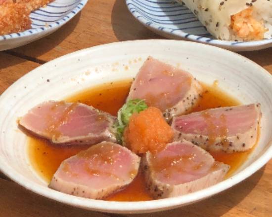 Order Seared Albacore Sashimi food online from Sushi Sasabune Express store, Los Angeles on bringmethat.com