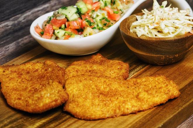 Order Fried Schnitzel Platter food online from Holy Schnitzel store, Roseland on bringmethat.com