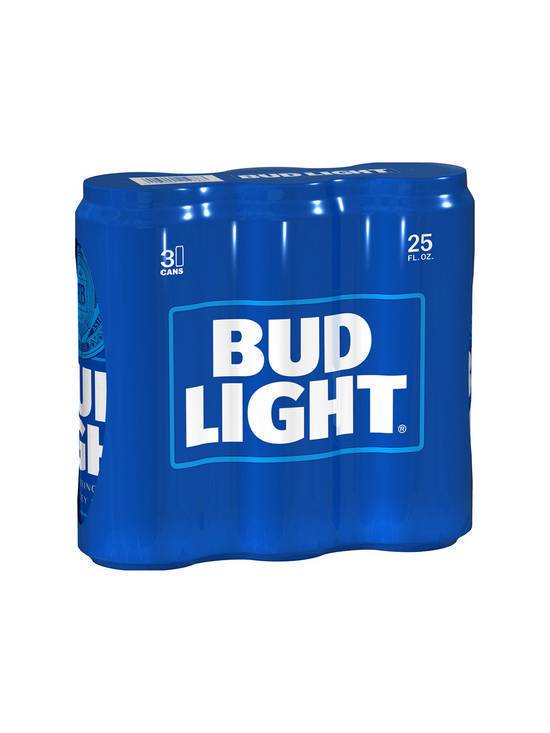 Order Bud Light 25 OZ 3 Pack (4.2 % ABV) food online from Chevron Extramile store, W Sacramento on bringmethat.com