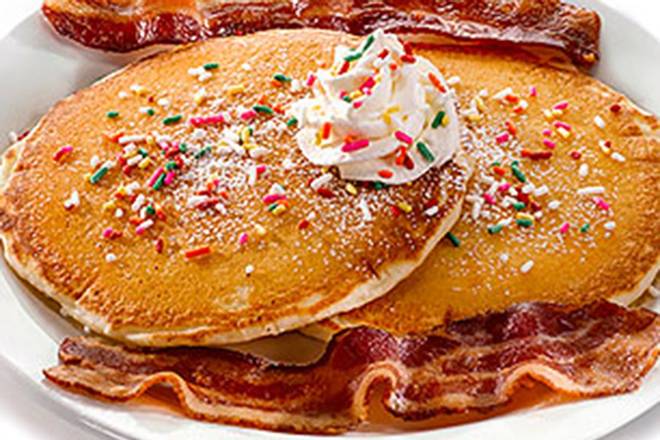 Order Rainbow Pancakes food online from Bakery By Perkins store, Ft Myers on bringmethat.com