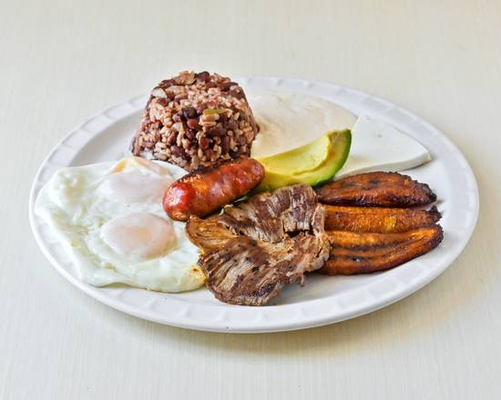 Order Plato tipico/ Salvadorian plate  food online from El Nuevo Mirador Restaurant store, Los Angeles on bringmethat.com