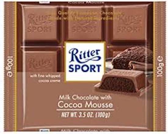 Order Ritter Sport Milk Chocolate With Cocoa Mousse Filling 3.5oz food online from George's Market store, San Francisco on bringmethat.com