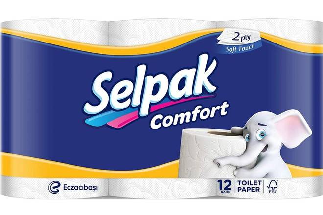 Order Selpak Comfort Toilet Paper (12 rolls) food online from Aroma Market Online store, San Francisco on bringmethat.com