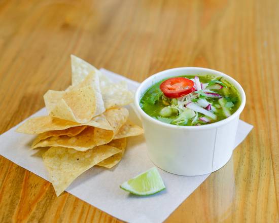 Order CHICKEN POZOLE VERDE  food online from Lito's Kitchen store, Garland on bringmethat.com