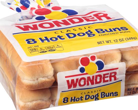 Order Wonder Hot Dog Buns (8 pk) food online from Bay Supermarket store, Miami Beach on bringmethat.com