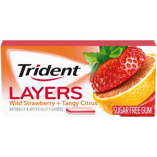 Order Trident Layers Wild Strawberry & Tangy Citrus Sugar Free Gum, 14 CT food online from Cvs store, DOVER on bringmethat.com