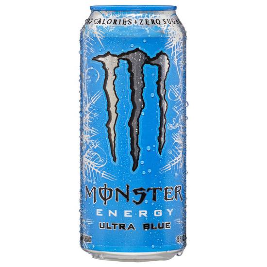 Order Monster Energy Ultra Blue 16oz Can food online from Everyday Needs by Gopuff store, Coral Gables on bringmethat.com