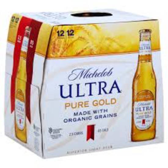 Order MICHELOB ULTRA PURE GOLD 12oz/12pk BOTTLES food online from Duke Liquor & Jr. Market store, Los Angeles on bringmethat.com