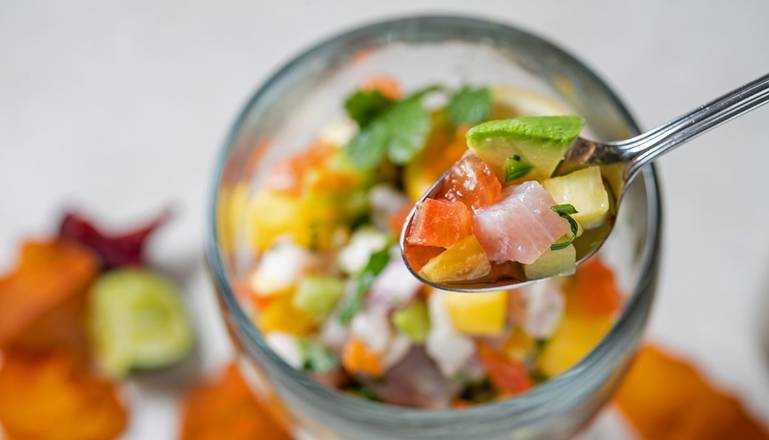 Order HOT & RAW TROPICAL CEVICHE food online from Sol store, Los Angeles on bringmethat.com