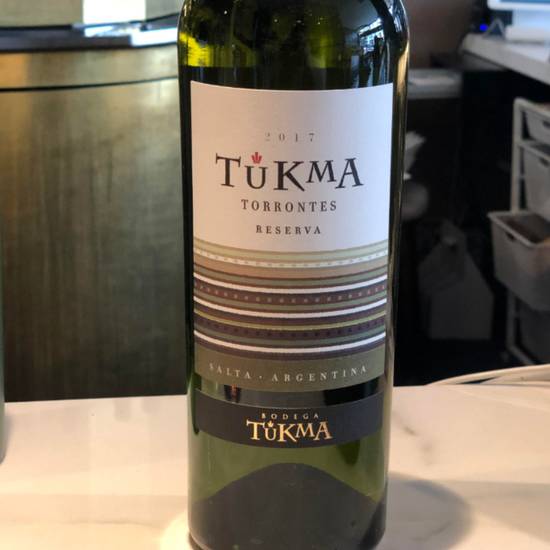 Order 2017 Tukma Torrontes Reserva - Salta, Argentina food online from Resolute Wine Shop store, San Francisco on bringmethat.com