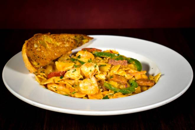 Order Kickin' Aspen Pasta Jambalaya food online from Aspen Creek Grill store, Noblesville on bringmethat.com