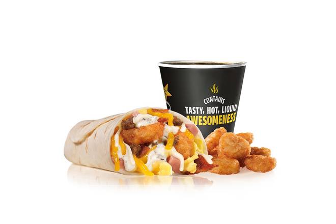 Order Big Country® Breakfast Burrito Combo food online from Carl Jr. store, Elk Grove on bringmethat.com