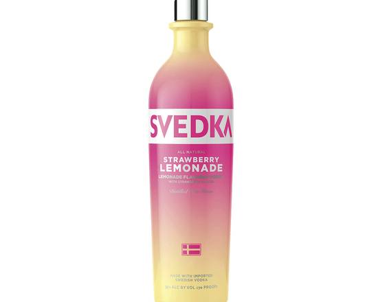 Order Svedka Strawberry Lemonade, 750mL vodka (35.0% ABV) food online from Golden Ox Liquors store, Saint Augustine on bringmethat.com
