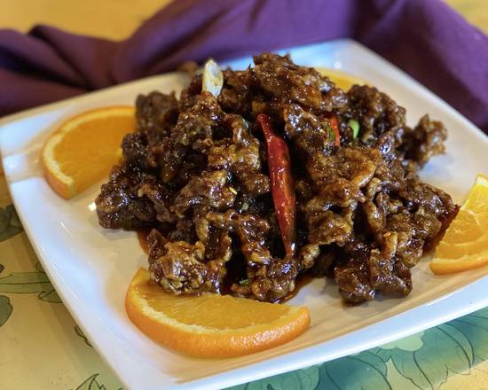 Order B1. Orange Beef food online from Din Ho Chinese BBQ store, Austin on bringmethat.com
