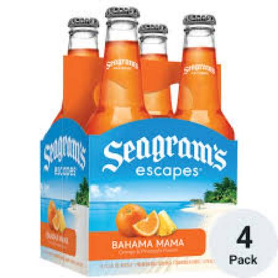 Order SEAGRAMS ESCAPE BAHAMA MAMA 4PK BOTTLE food online from Duke Liquor & Jr. Market store, Los Angeles on bringmethat.com