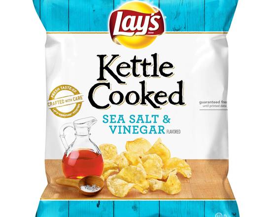 Order Lays Kettle Cooked Sea Salt & Vinegar 2.5oz  food online from Fresko Market store, Miami on bringmethat.com