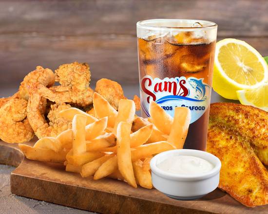 Order #12 Seafood Platter food online from Sam Gyro & Seafood store, Saint Petersburg on bringmethat.com