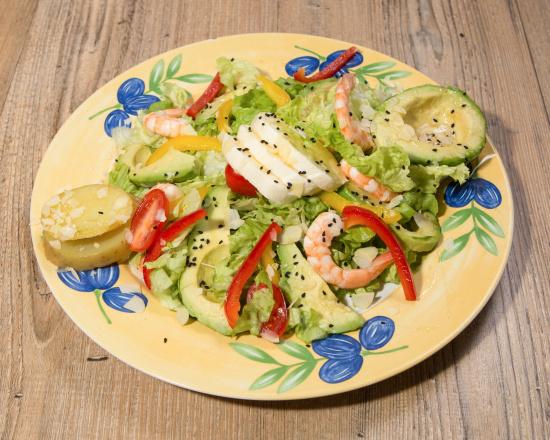 Salade avocats crevettes
