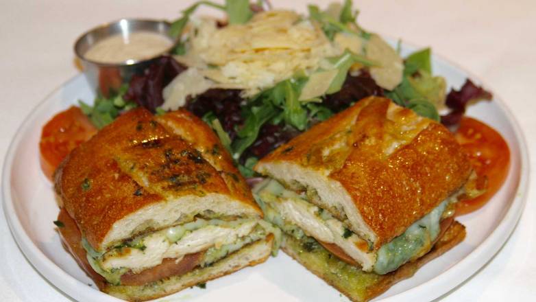 Order Panini Pollo Pesto Sandwich food online from La Collina store, Millbrae on bringmethat.com